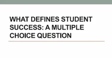 what is student success (definition)